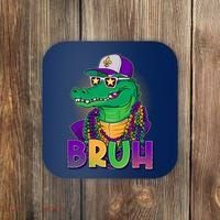 Funny Mardi Gras Bruh Alligator Coaster thumb 0