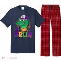Funny Mardi Gras Bruh Alligator Pajama Set thumb 0