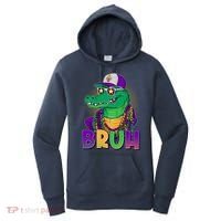 Funny Mardi Gras Bruh Alligator Women's Hoodie thumb 0