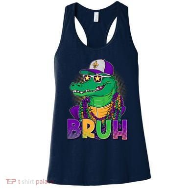 Funny Mardi Gras Bruh Alligator Women's Tank Top