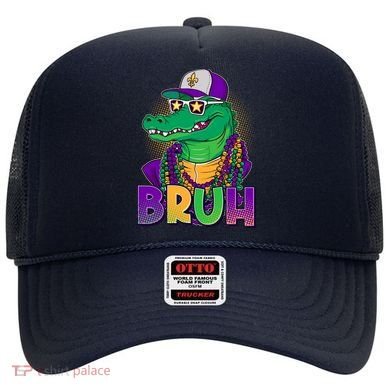 Funny Mardi Gras Bruh Alligator Hat