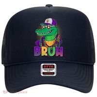 Funny Mardi Gras Bruh Alligator Hat thumb 0