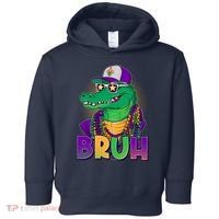 Funny Mardi Gras Bruh Alligator Toddler Hoodie thumb 0