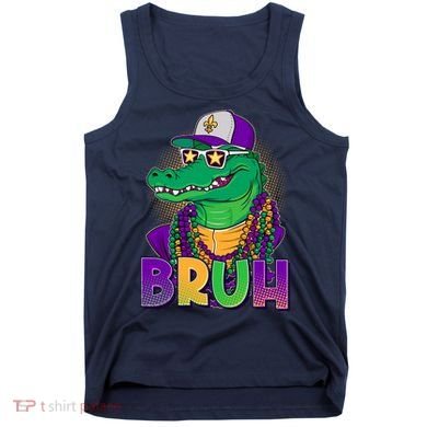 Funny Mardi Gras Bruh Alligator Tank Top