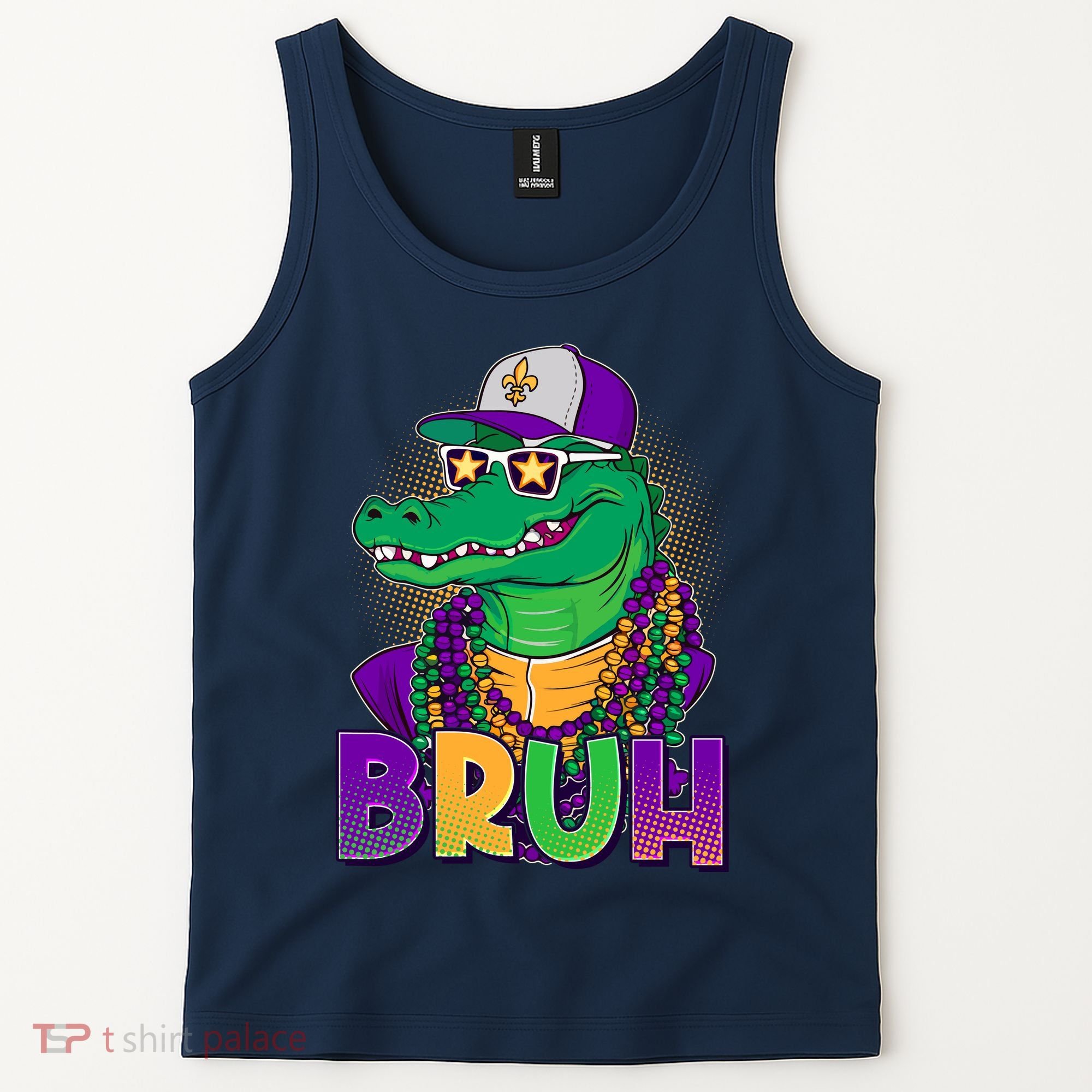 Funny Mardi Gras Bruh Alligator Tank Top