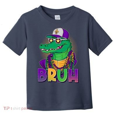 Funny Mardi Gras Bruh Alligator Toddler T-Shirt