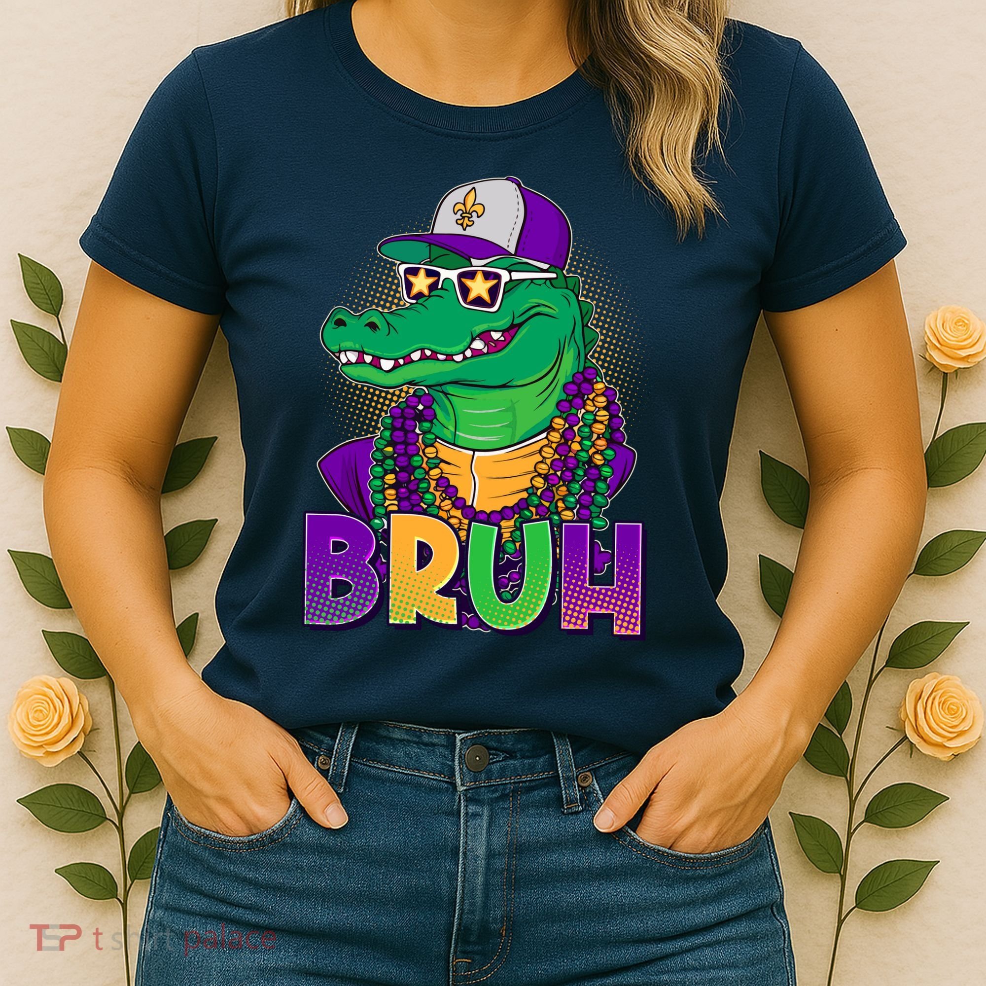 Funny Mardi Gras Bruh Alligator Women's T-Shirt