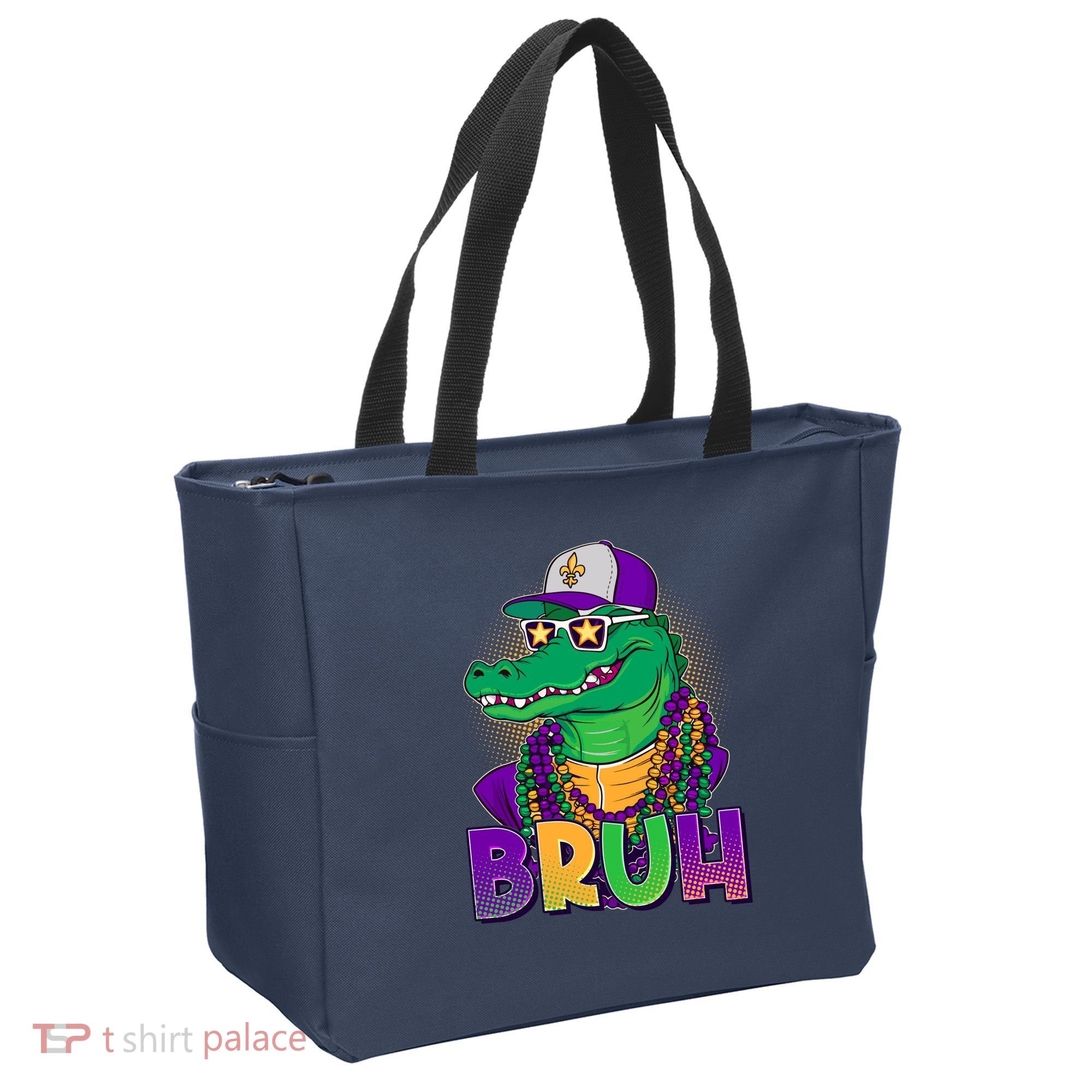 Funny Mardi Gras Bruh Alligator Tote Bag