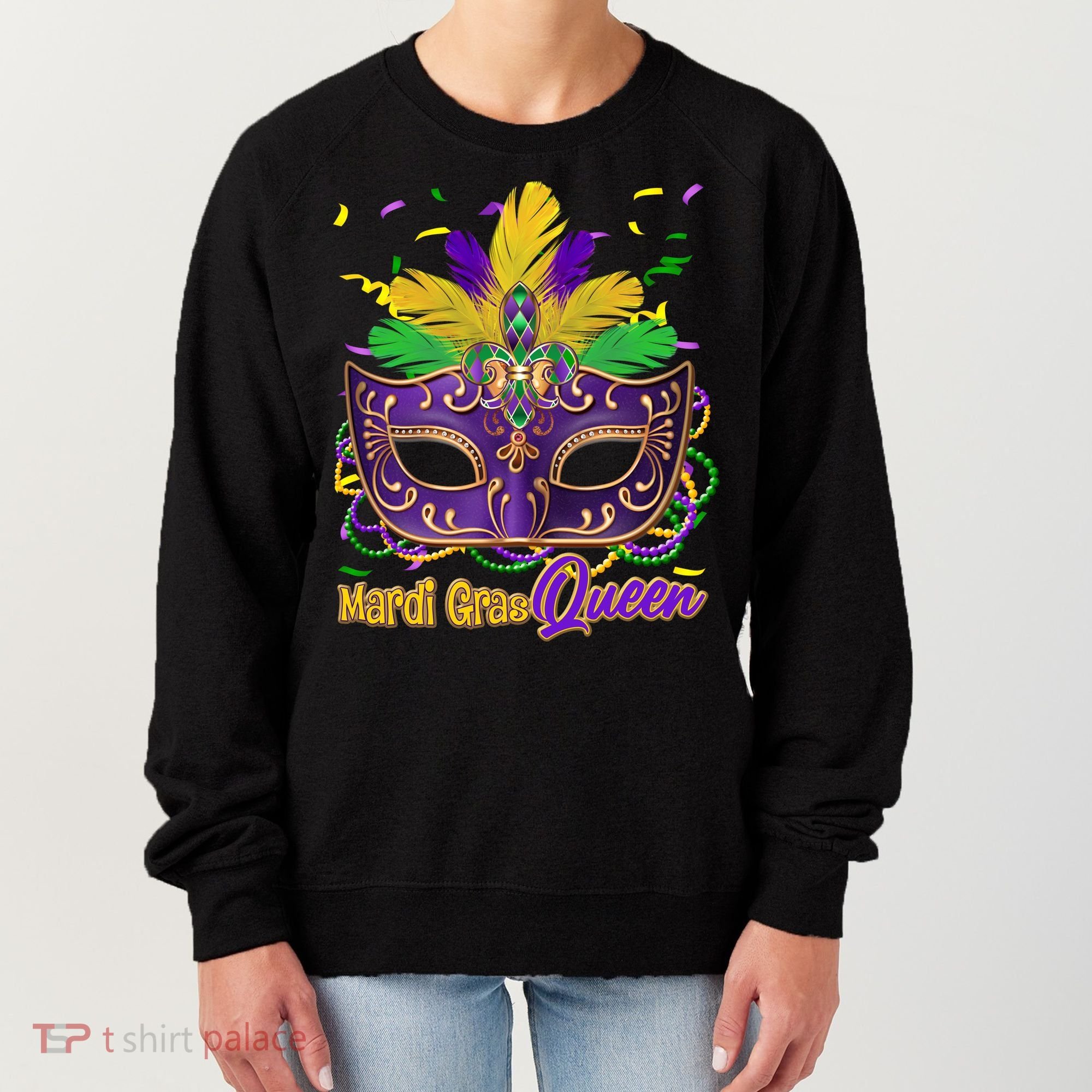 Festive Mardi Gras Queen Women's Sweatshirt