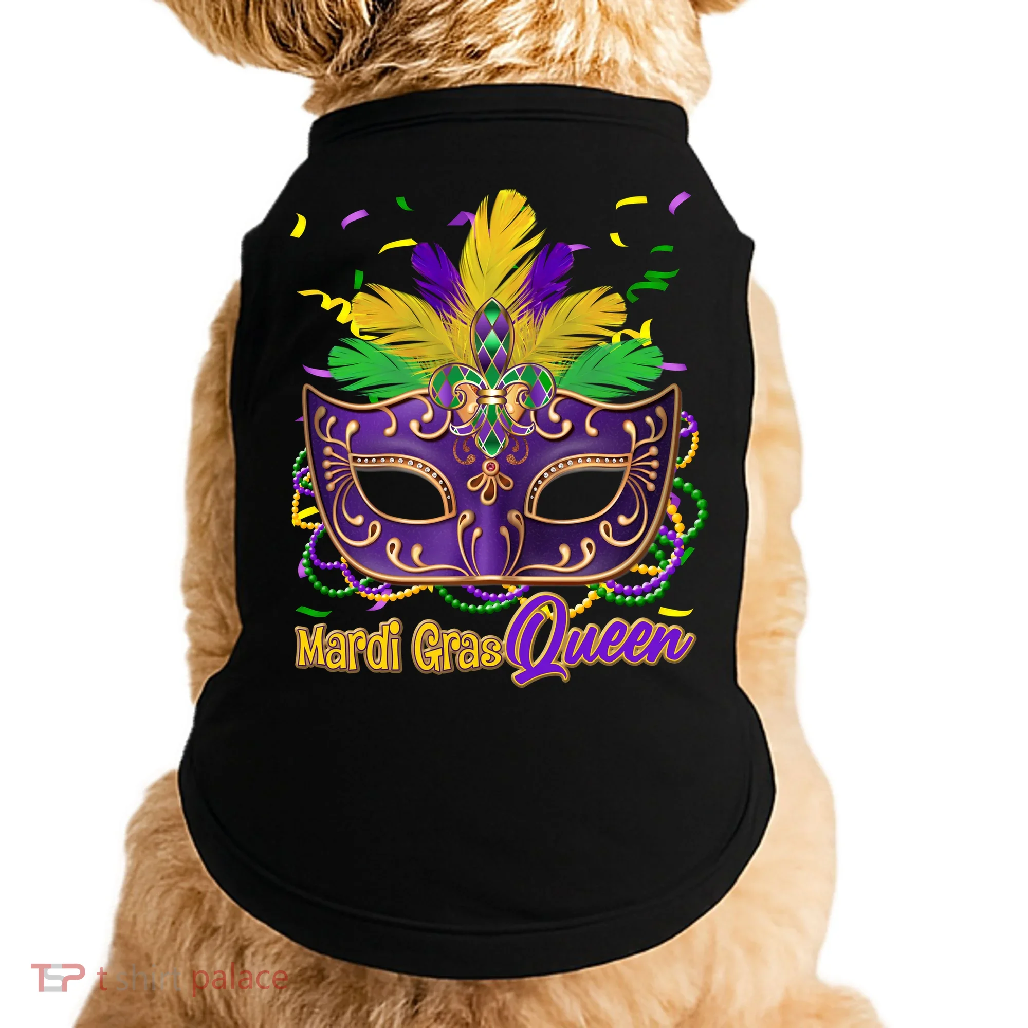 Festive Mardi Gras Queen Doggie Tank