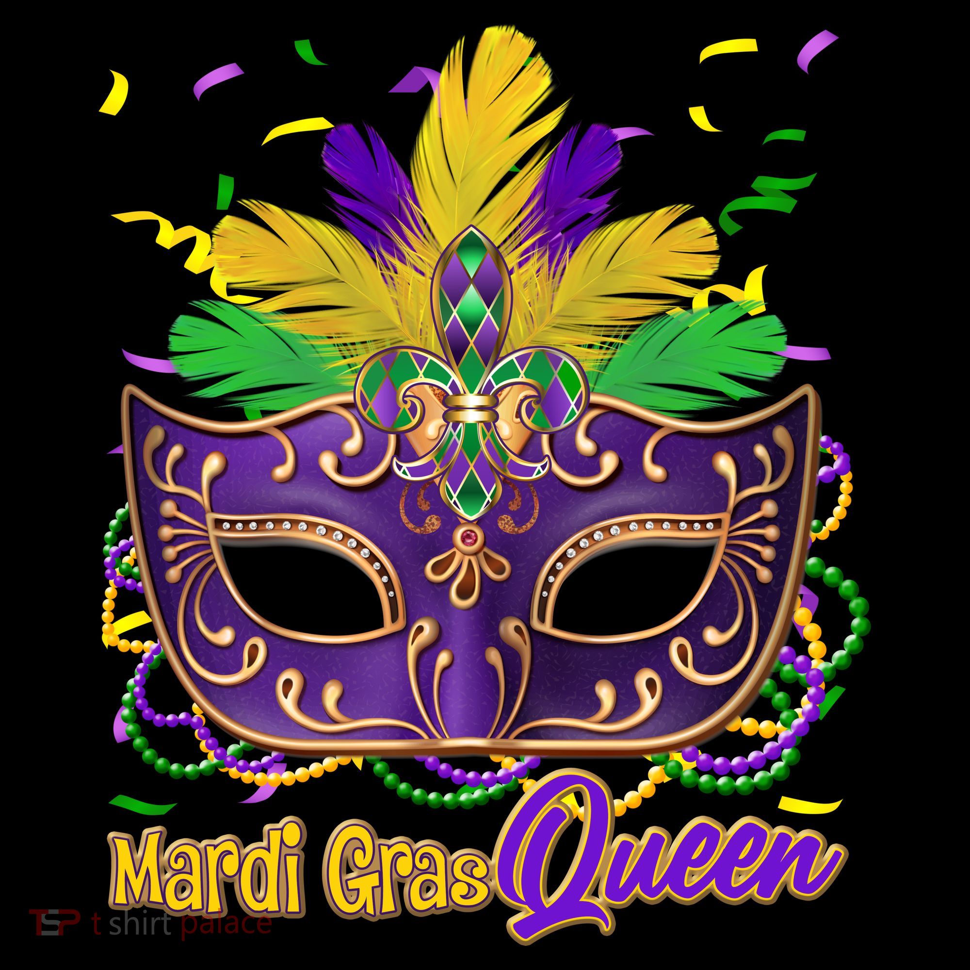 Festive Mardi Gras Queen Doggie Tank