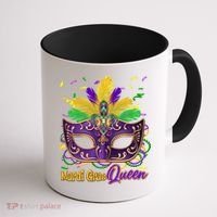 Festive Mardi Gras Queen Coffee Mug thumb 1