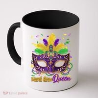 Festive Mardi Gras Queen Coffee Mug thumb 0