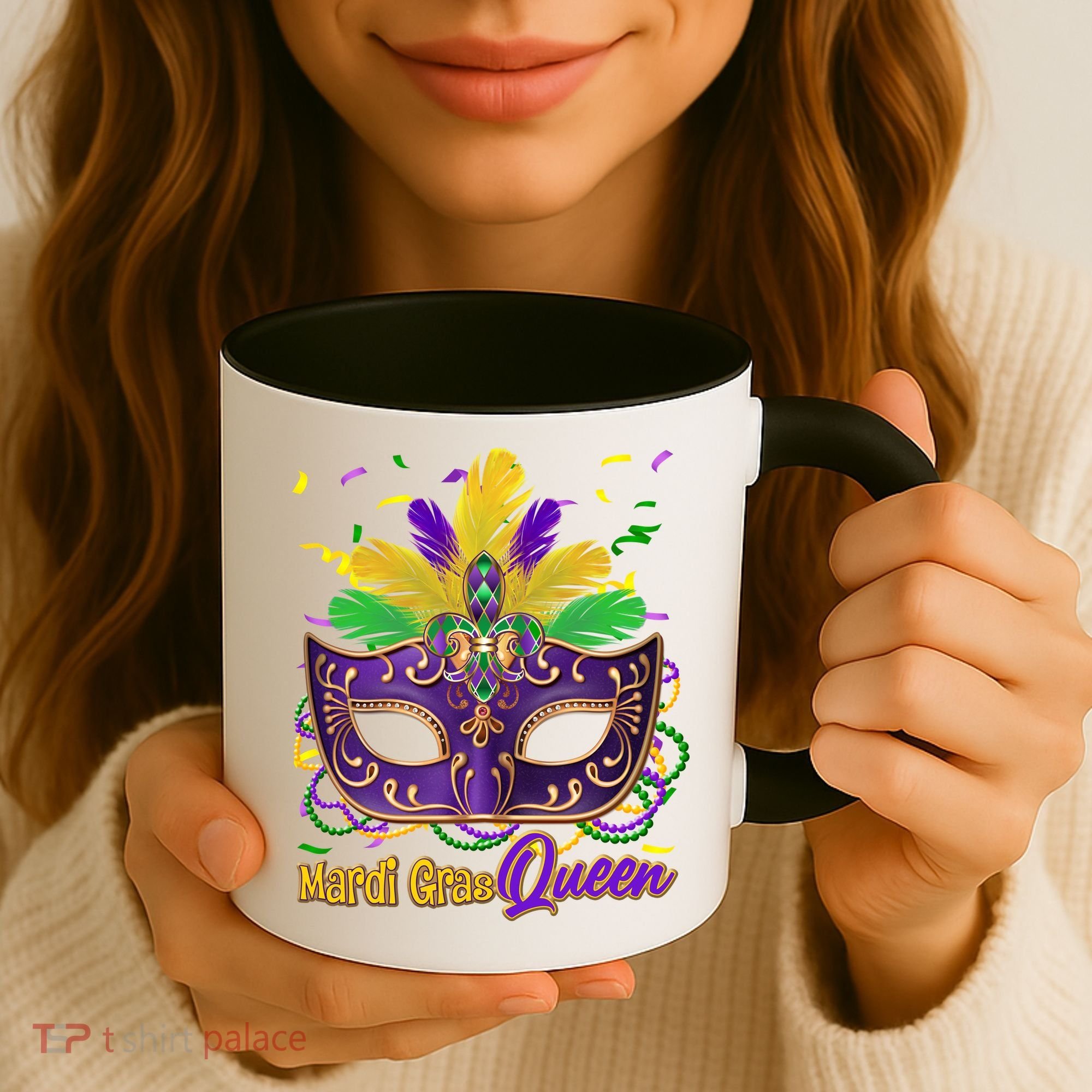 Festive Mardi Gras Queen Coffee Mug