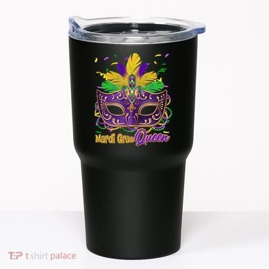Festive Mardi Gras Queen Tumbler