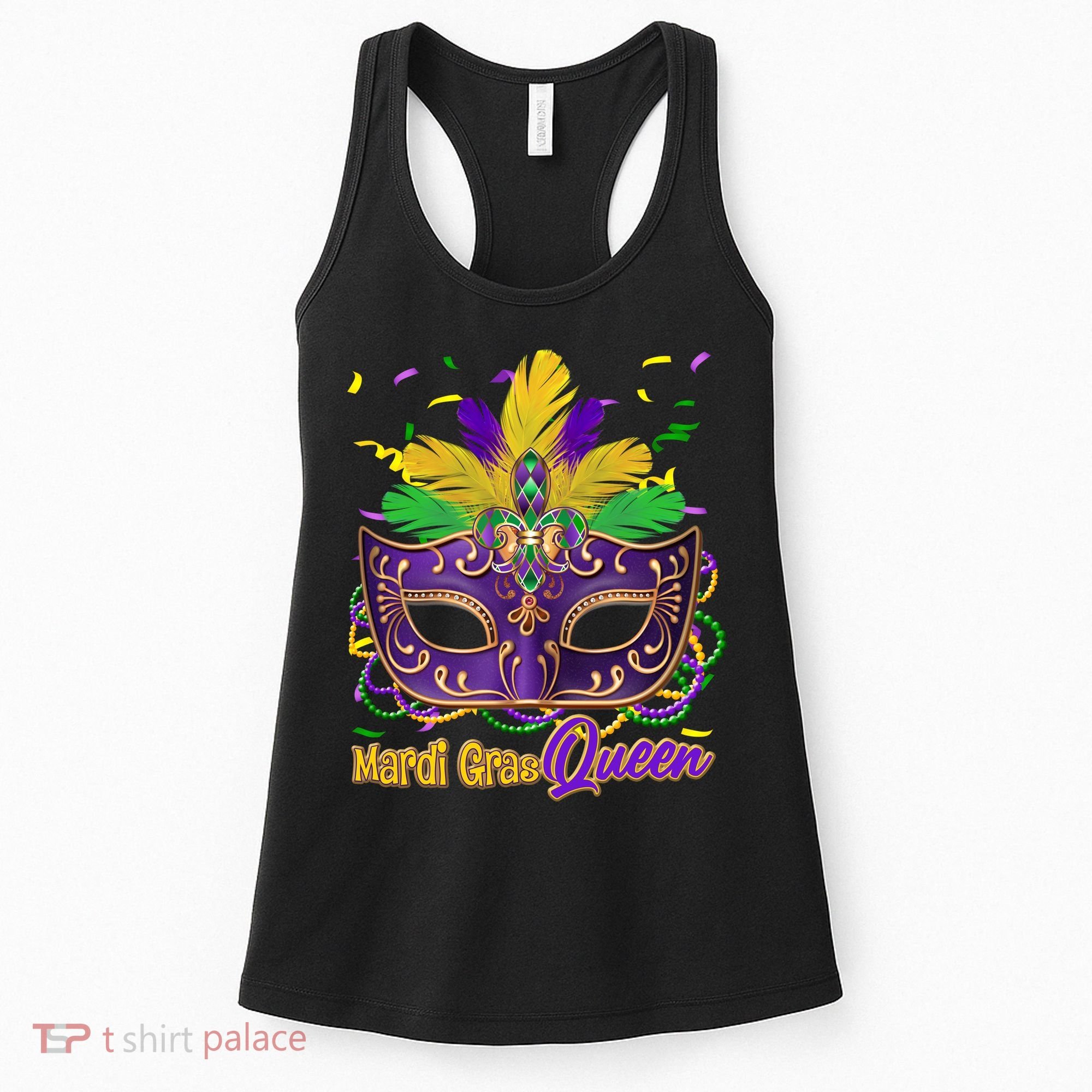Festive Mardi Gras Queen Women's Tank Top