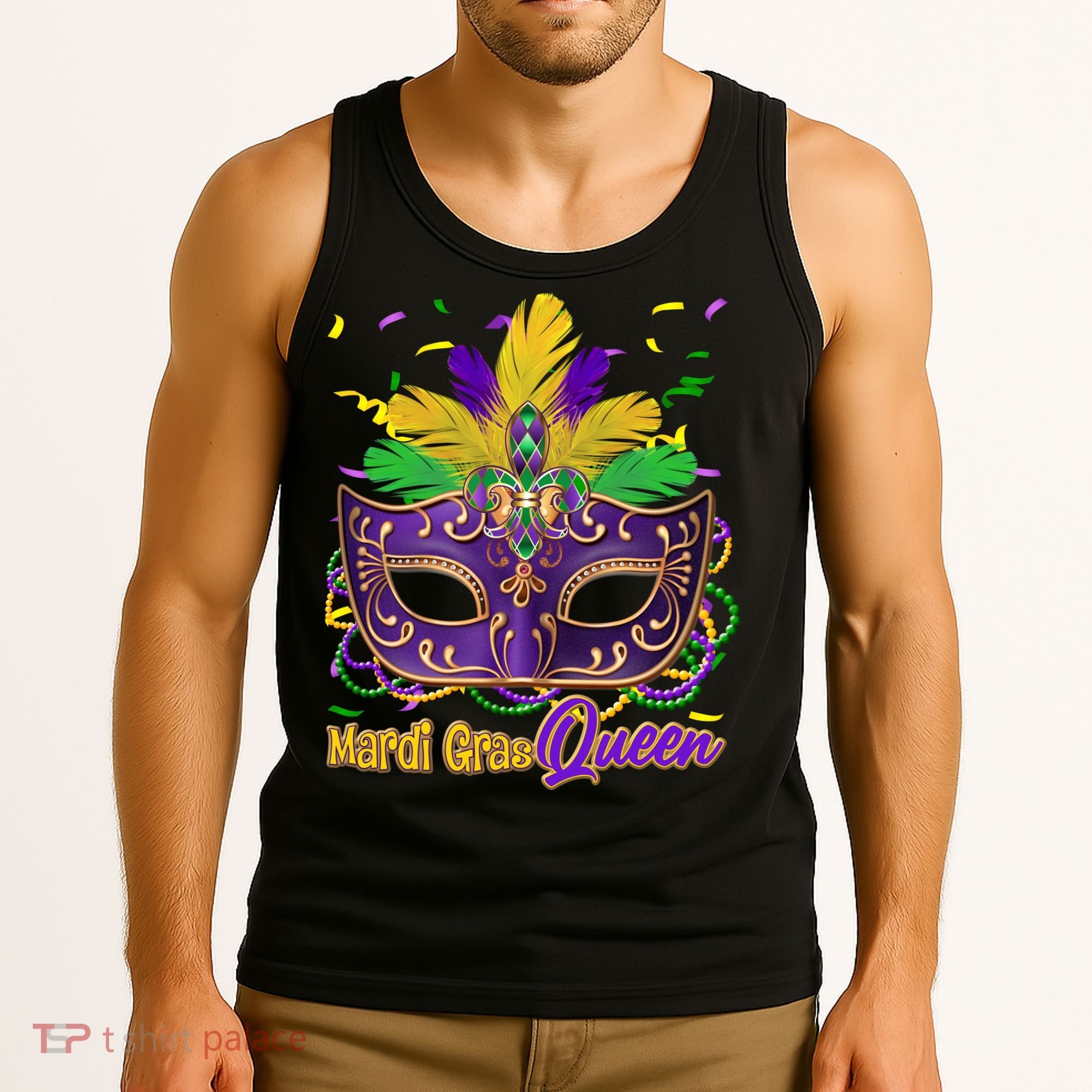 Festive Mardi Gras Queen Tank Top