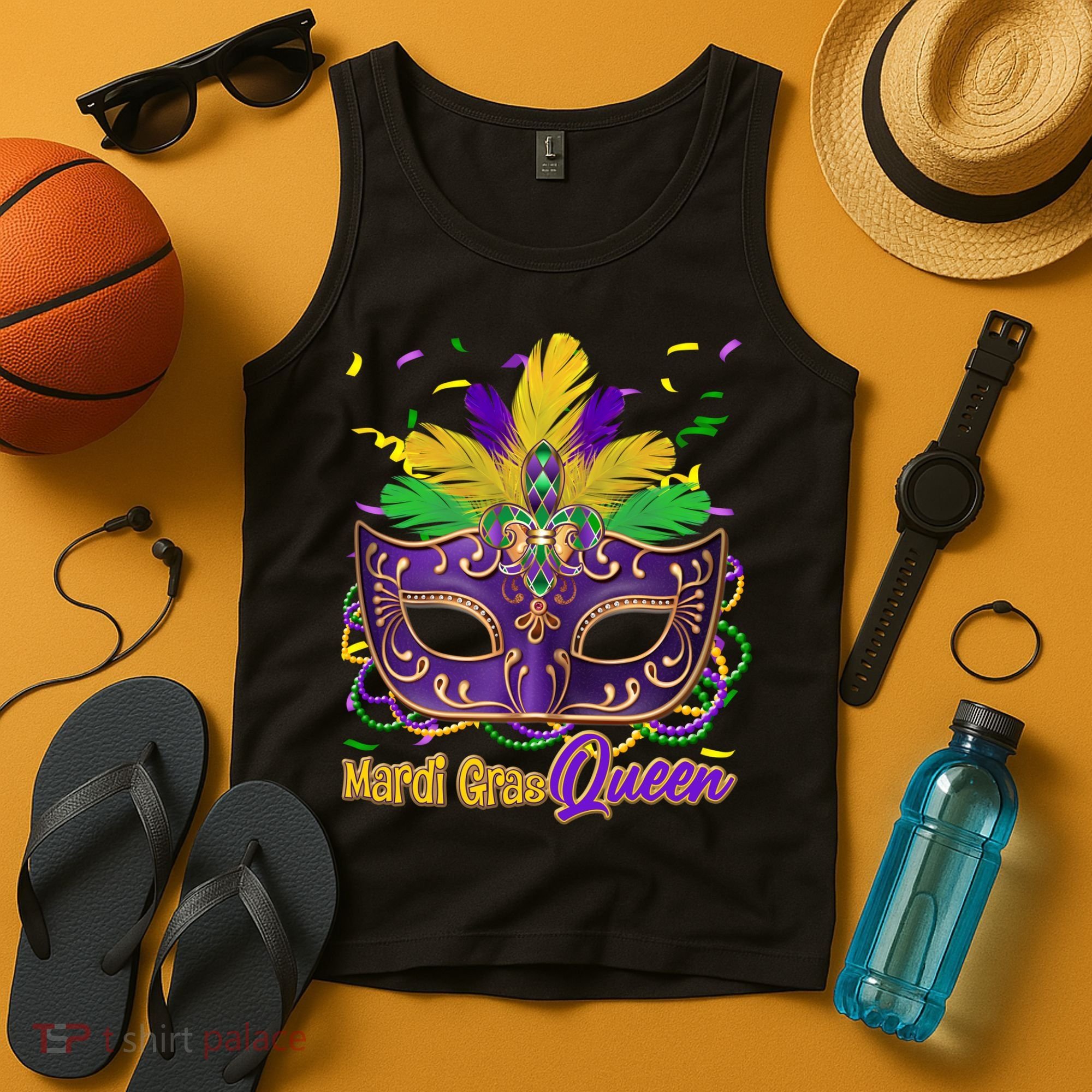 Festive Mardi Gras Queen Tank Top