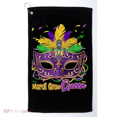 Festive Mardi Gras Queen Golf Towel