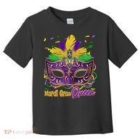 Festive Mardi Gras Queen Toddler T-Shirt thumb 0