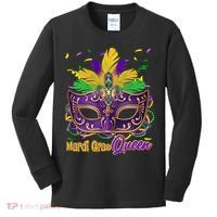 Festive Mardi Gras Queen Kids Long Sleeve Shirt thumb 0