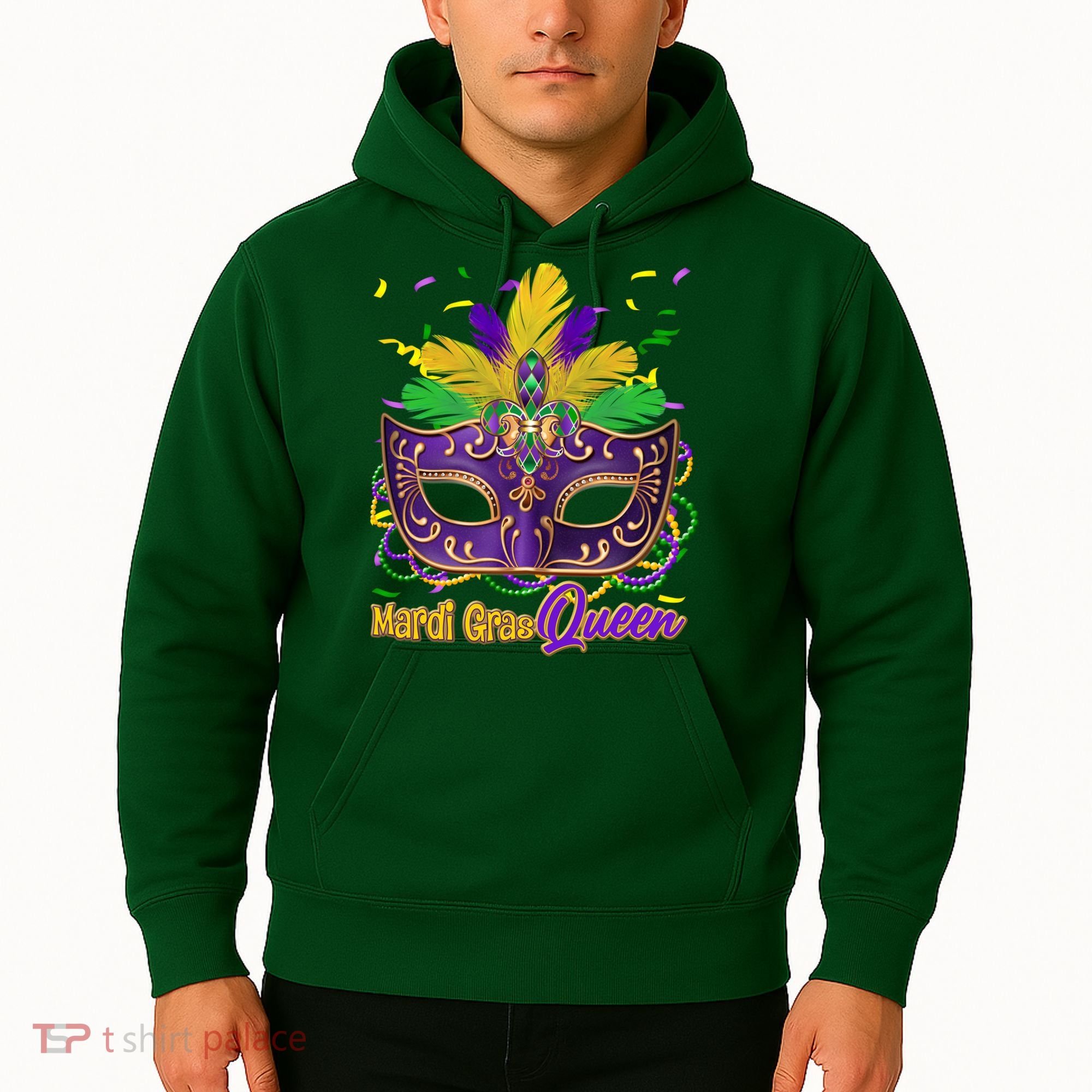 Festive Mardi Gras Queen Hoodie