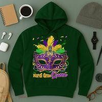 Festive Mardi Gras Queen Hoodie thumb 3