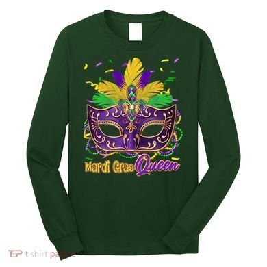 Festive Mardi Gras Queen Long Sleeve Shirt