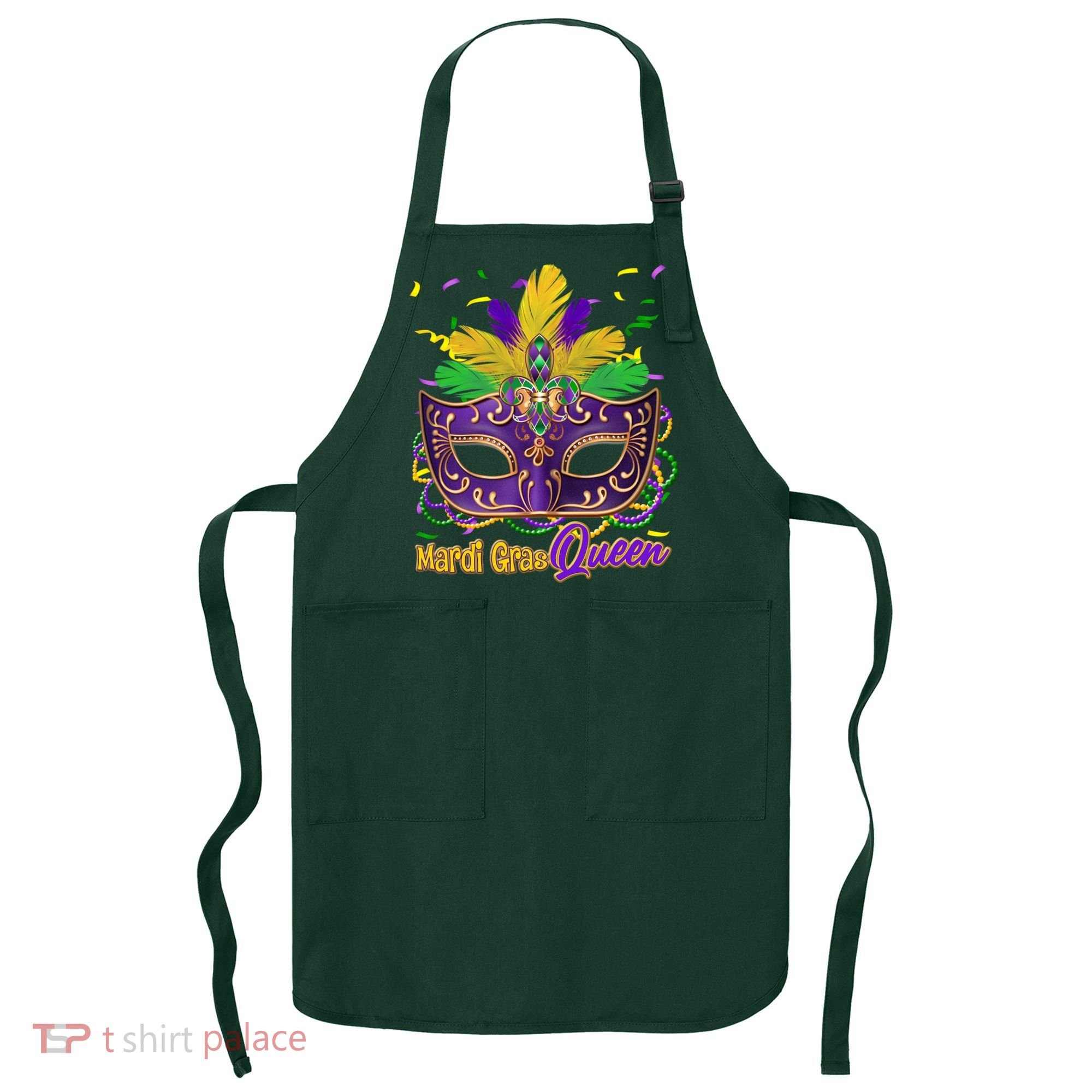 Festive Mardi Gras Queen Apron