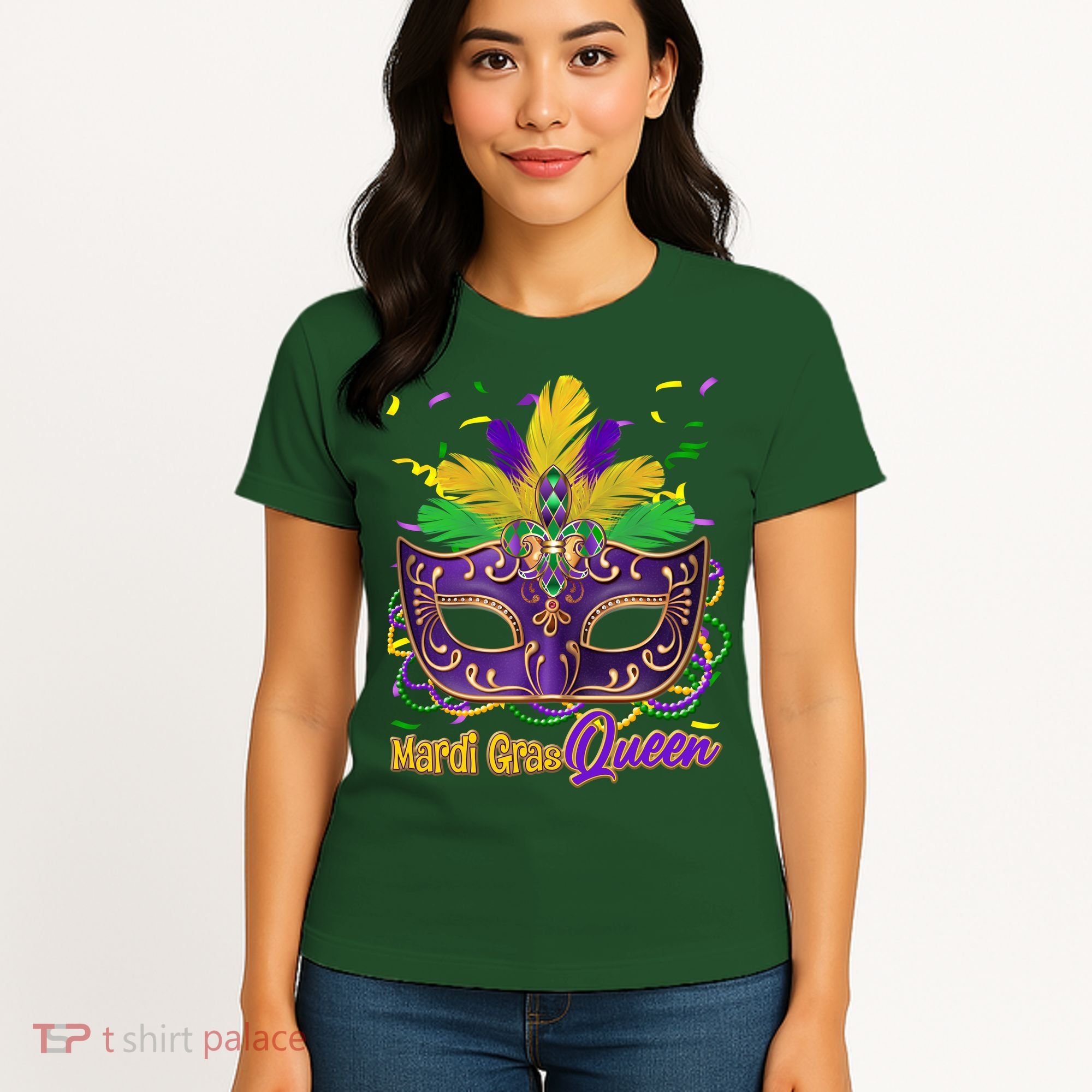 Festive Mardi Gras Queen Women's T-Shirt