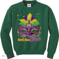 Festive Mardi Gras Queen Kids Sweatshirt thumb 0