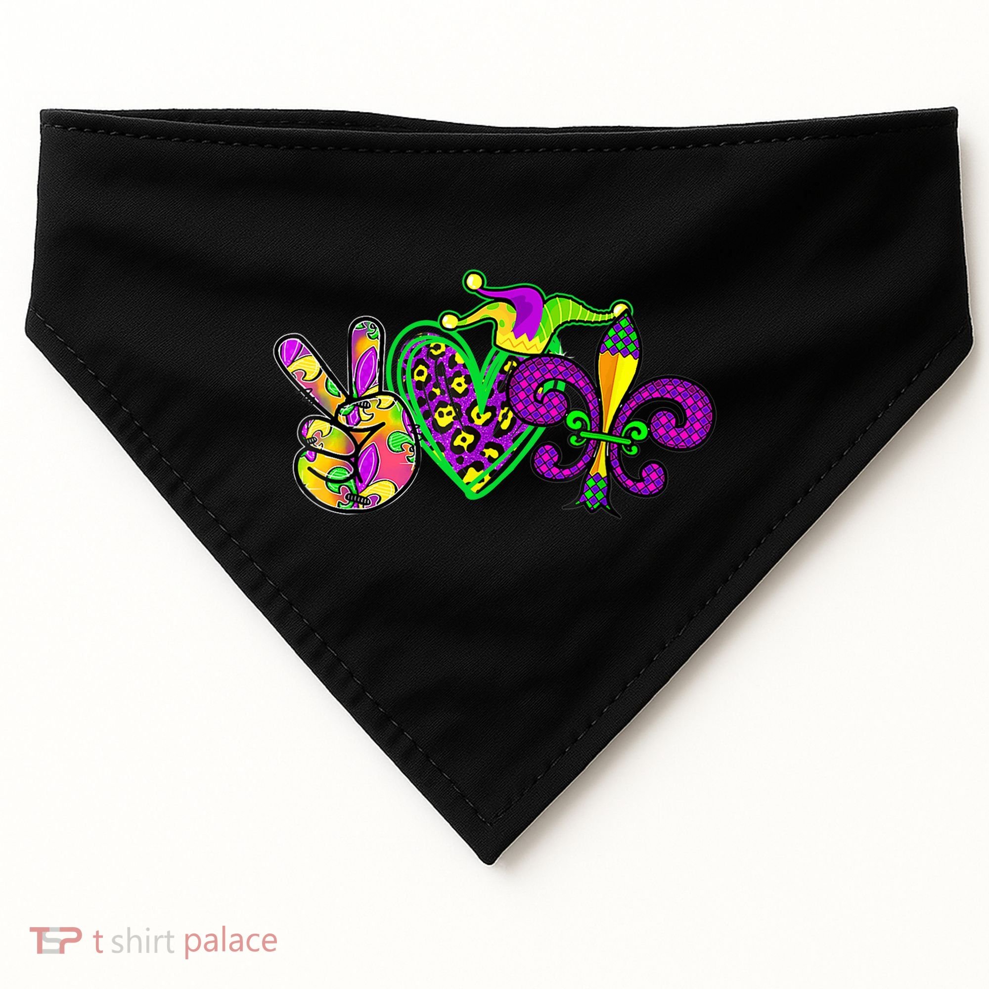 Funny Mardi Gras Women Girl USA-Made Doggie Bandana