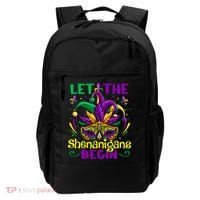 Funny Mardi Gras Let The Shenanigans Begin Mask Jester Hat Backpack thumb 0