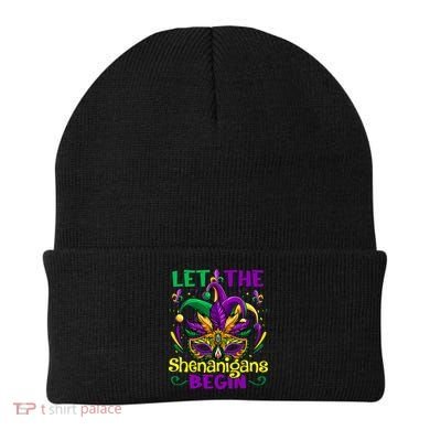Funny Mardi Gras Let The Shenanigans Begin Mask Jester Hat Beanie