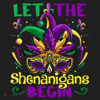 Funny Mardi Gras Let The Shenanigans Begin Mask Jester Hat Tumbler thumb 3