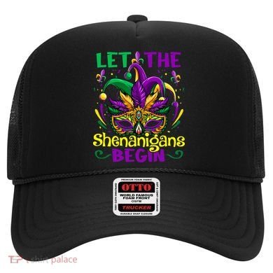 Funny Mardi Gras Let The Shenanigans Begin Mask Jester Hat Hat