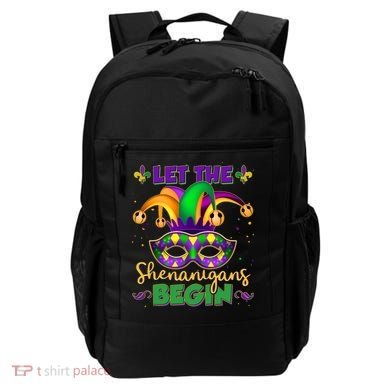 Funny Mardi Gras Let The Shenanigans Begin Jester Hat Mask Backpack