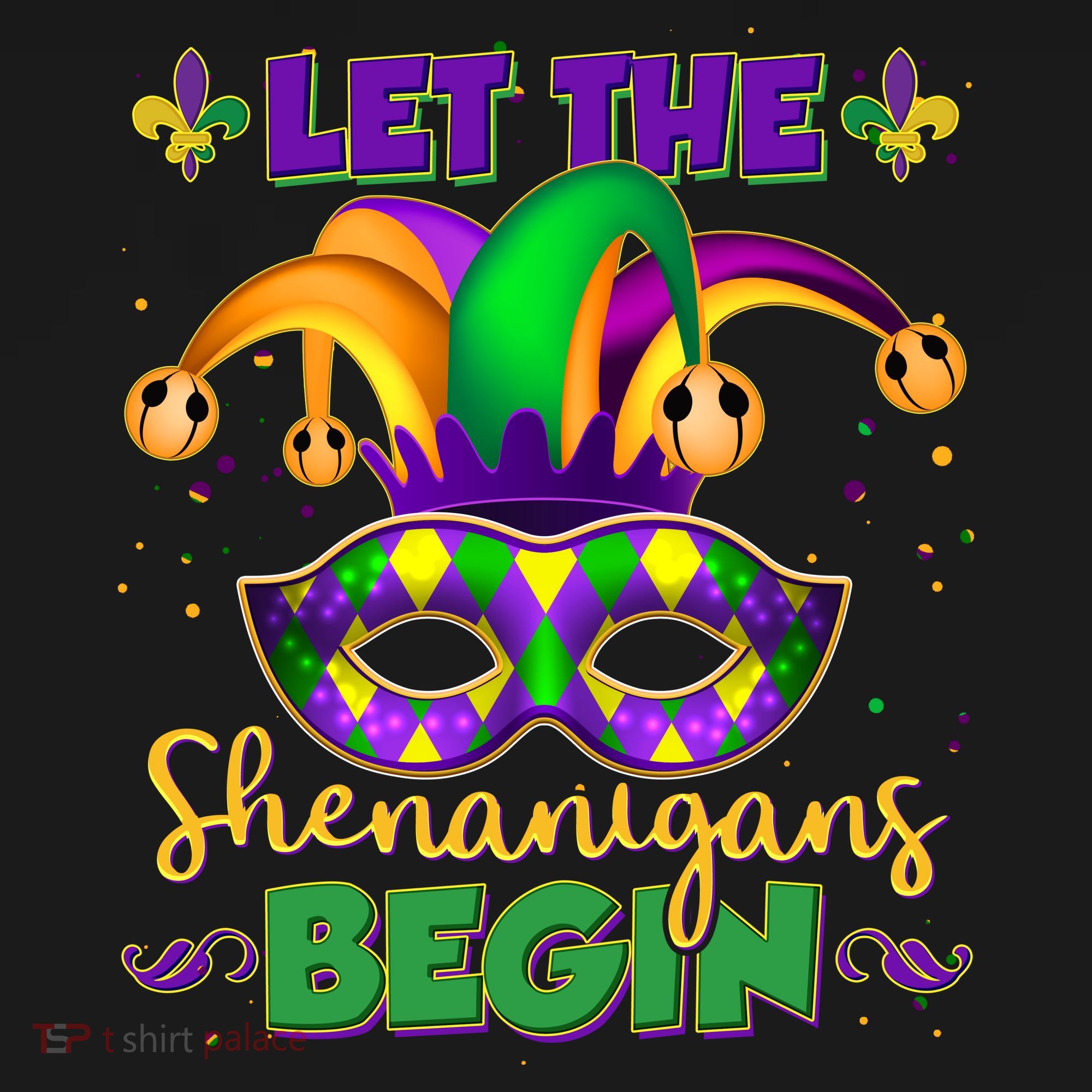 Funny Mardi Gras Let The Shenanigans Begin Jester Hat Mask Backpack