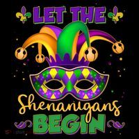 Funny Mardi Gras Let The Shenanigans Begin Jester Hat Mask Coffee Mug thumb 5