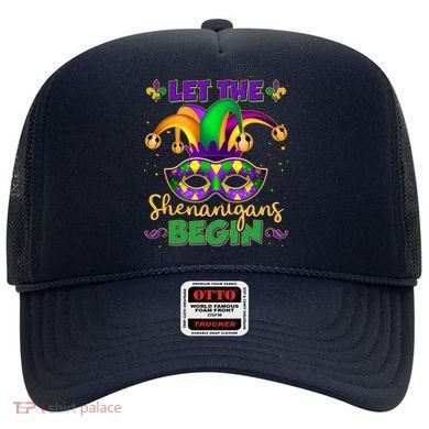 Funny Mardi Gras Let The Shenanigans Begin Jester Hat Mask Hat
