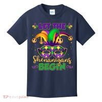 Funny Mardi Gras Let The Shenanigans Begin Jester Hat Mask Kids T-Shirt thumb 0