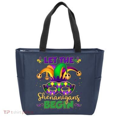 Funny Mardi Gras Let The Shenanigans Begin Jester Hat Mask Tote Bag