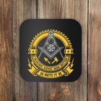 Freemason Making Good Better Mason So Mote It Be Masonic Coaster thumb 0