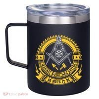 Freemason Making Good Better Mason So Mote It Be Masonic 12oz Stainless Steel Coffee Mug thumb 2