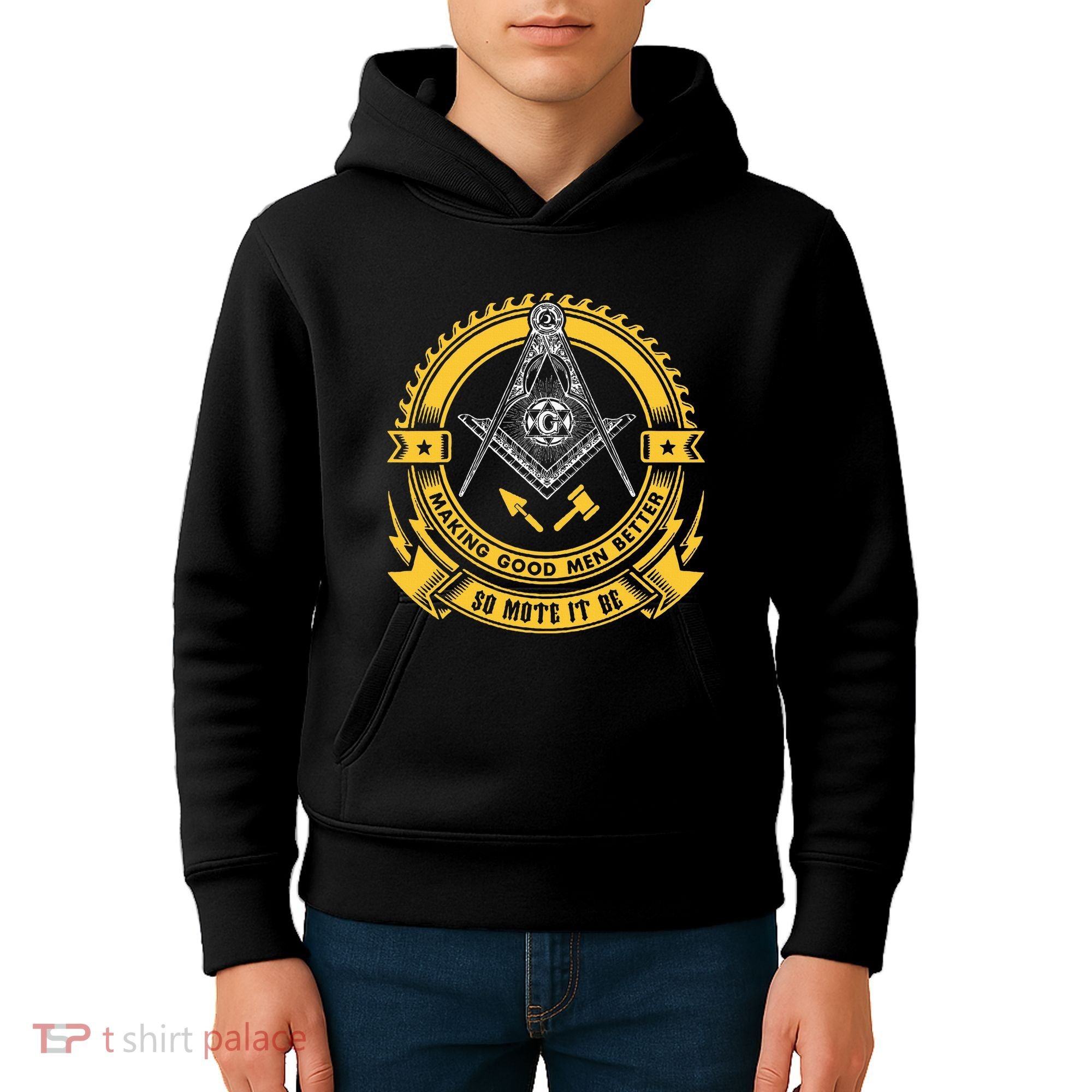 Freemason Making Good Better Mason So Mote It Be Masonic Kids Hoodie