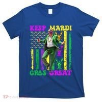 Funny Mardi Gras Donald Trump Dance American Flag Crawfish Gift T-Shirt thumb 0