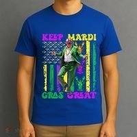 Funny Mardi Gras Donald Trump Dance American Flag Crawfish Gift T-Shirt thumb 3
