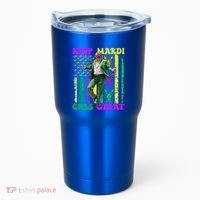 Funny Mardi Gras Donald Trump Dance American Flag Crawfish Gift Tumbler thumb 0