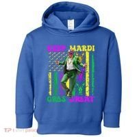 Funny Mardi Gras Donald Trump Dance American Flag Crawfish Gift Toddler Hoodie thumb 0