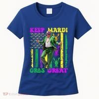 Funny Mardi Gras Donald Trump Dance American Flag Crawfish Gift Women's T-Shirt thumb 0